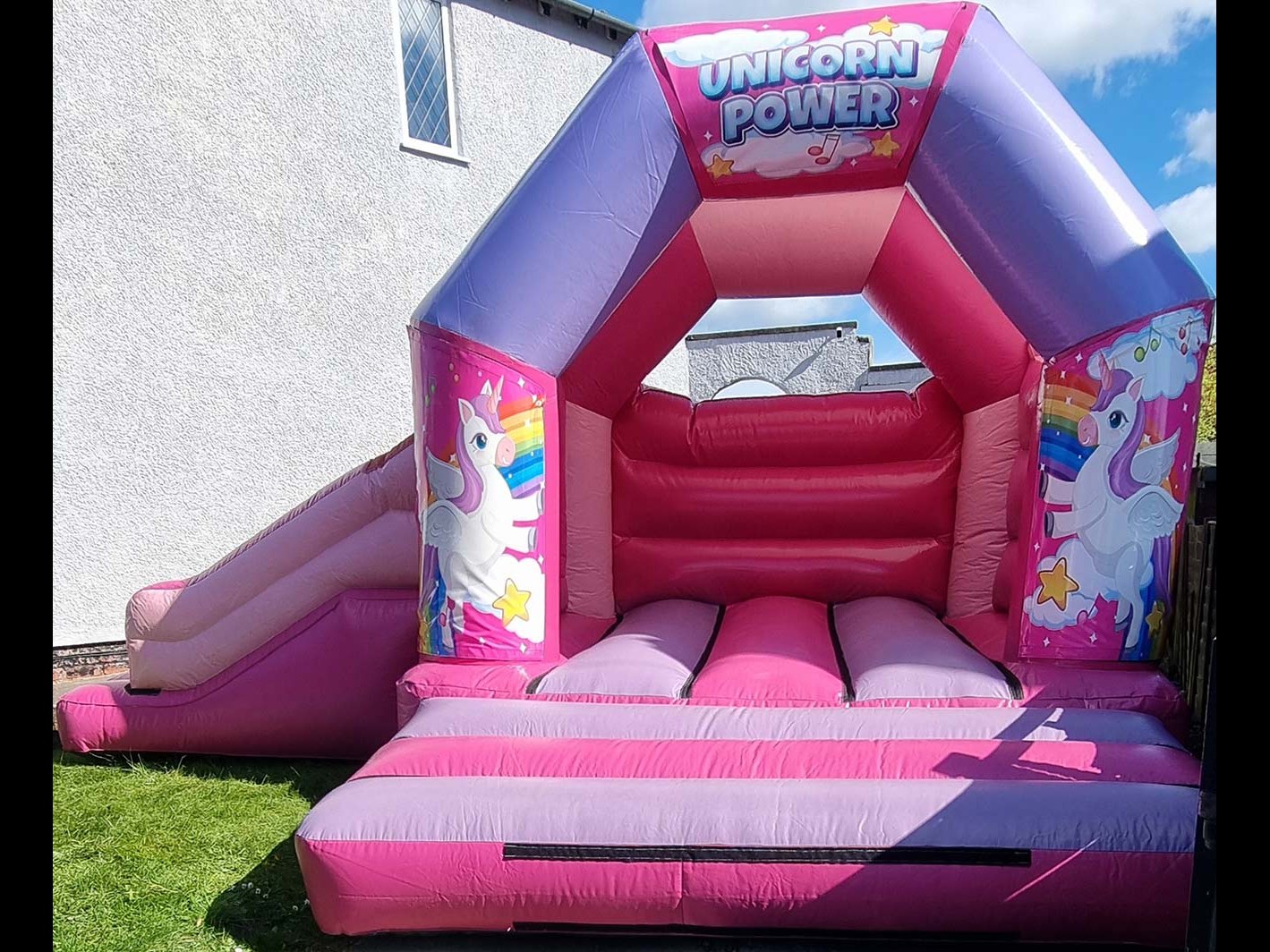 16x14 Unicorn Power Slide and Bounce Castle